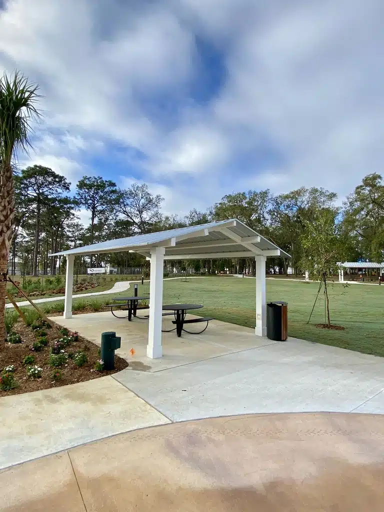Pavilion with seating